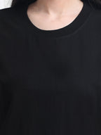 Premium black Cotton Round neck T-Shirt for women's  – Regular Fit
