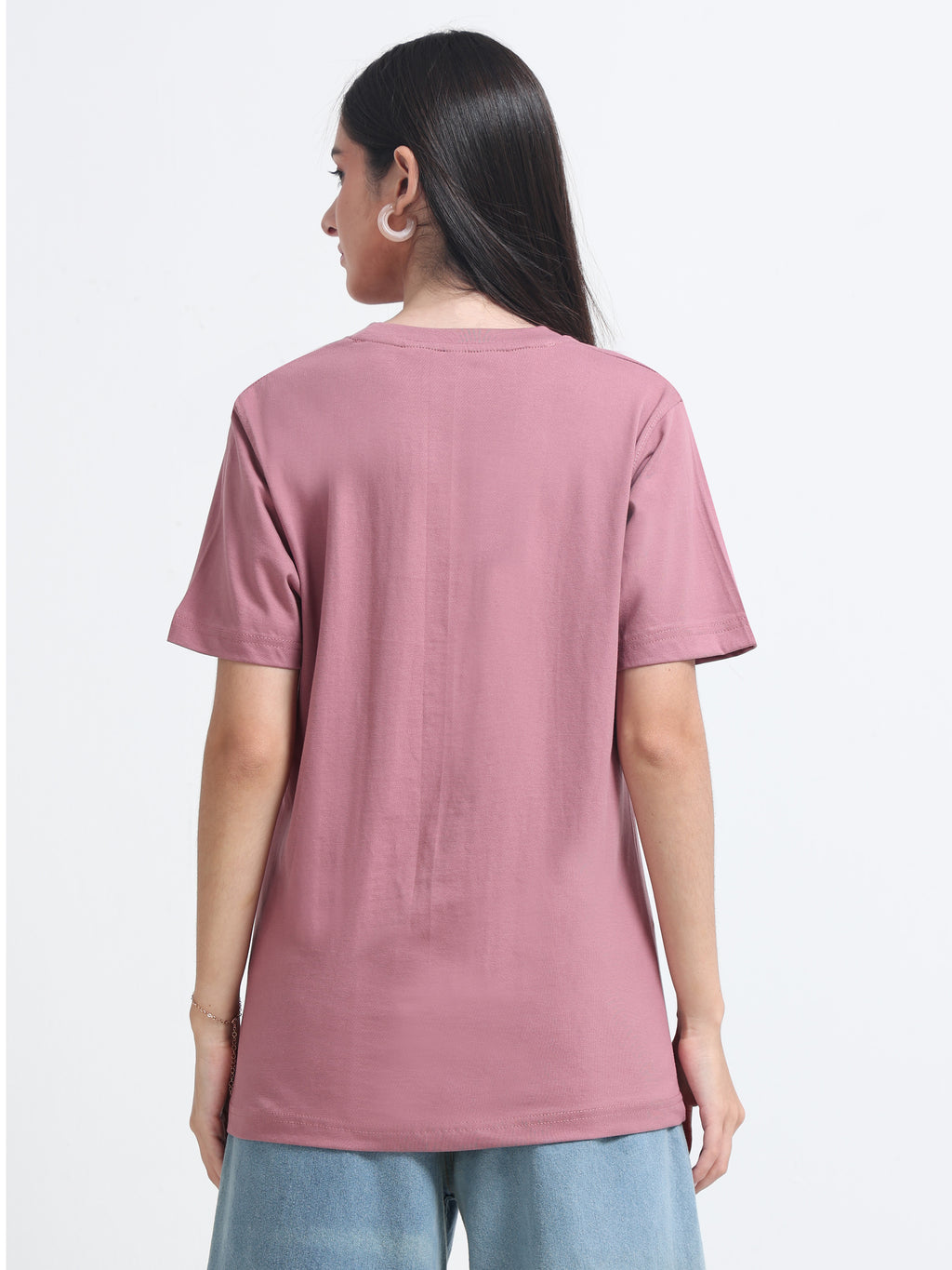 Premium Crimson Cotton round neck T-Shirt for women's  – Regular Fit
