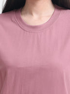 Premium Crimson Cotton round neck T-Shirt for women's  – Regular Fit