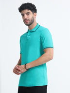 Premium Blue Cotton Polo T-Shirt for men's  – Regular Fit