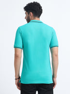 Premium Blue Cotton Polo T-Shirt for men's  – Regular Fit