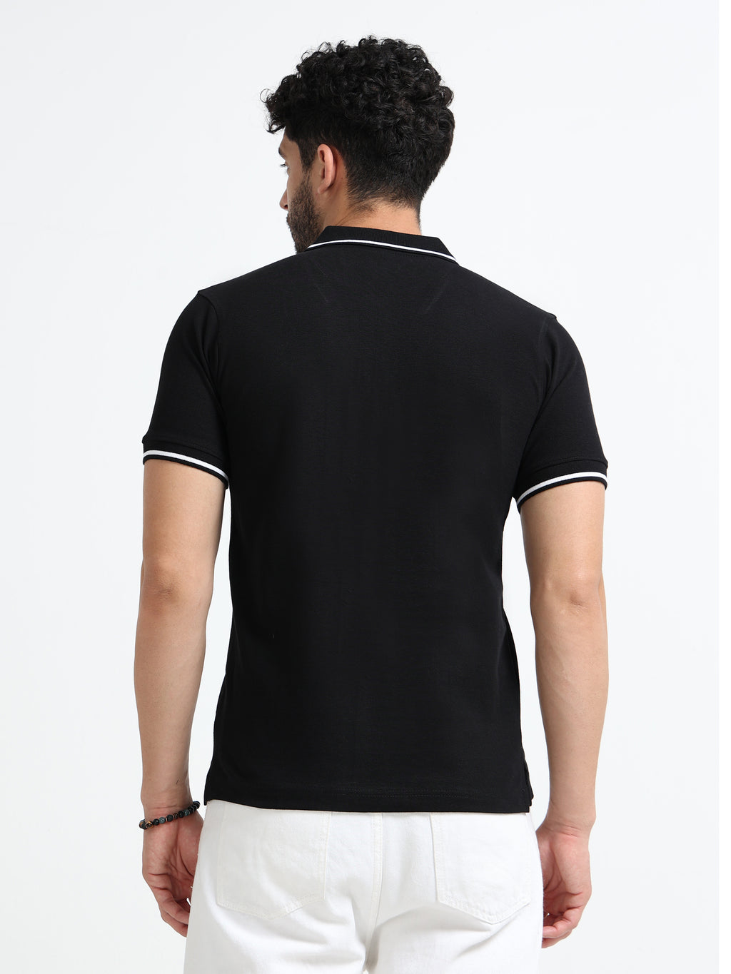 Premium Black Cotton Polo T-Shirt for men's  – Regular Fit