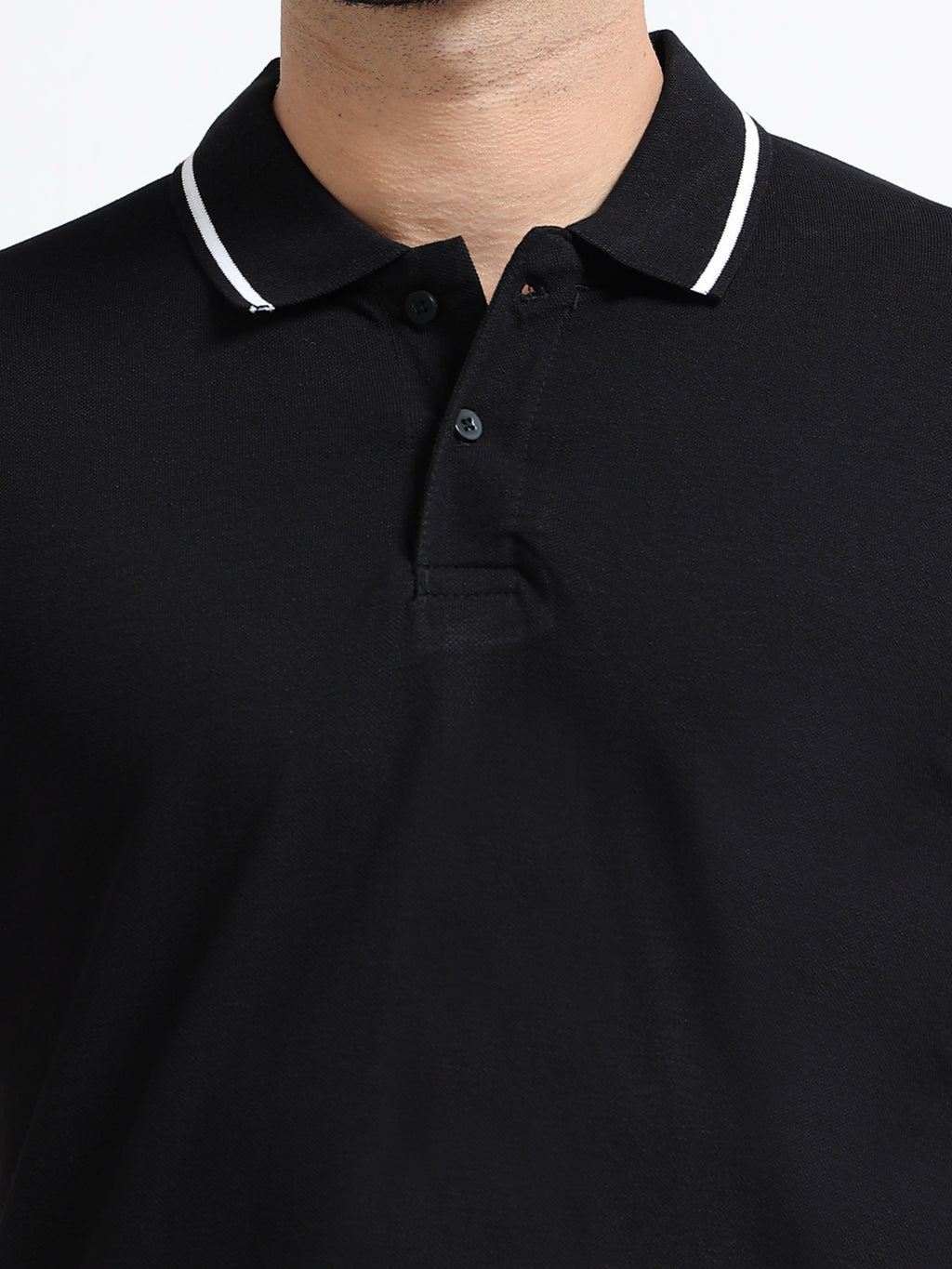 Premium Black Cotton Polo T-Shirt for men's  – Regular Fit
