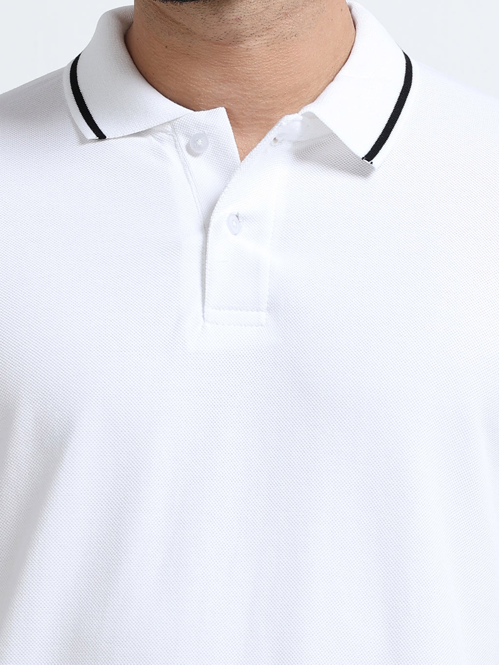Premium White Cotton Polo T-Shirt for men's  – Regular Fit