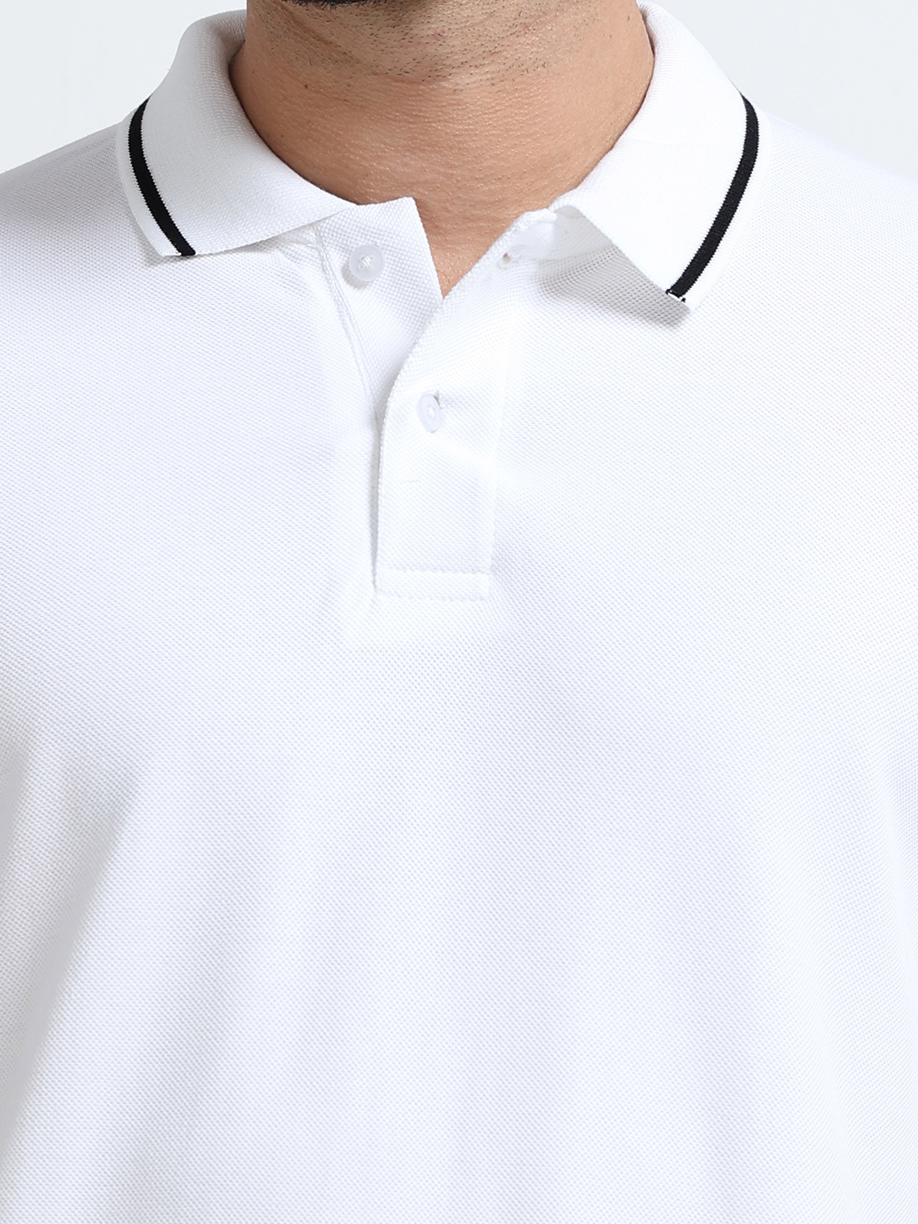Premium White Cotton Polo T-Shirt for men's  – Regular Fit