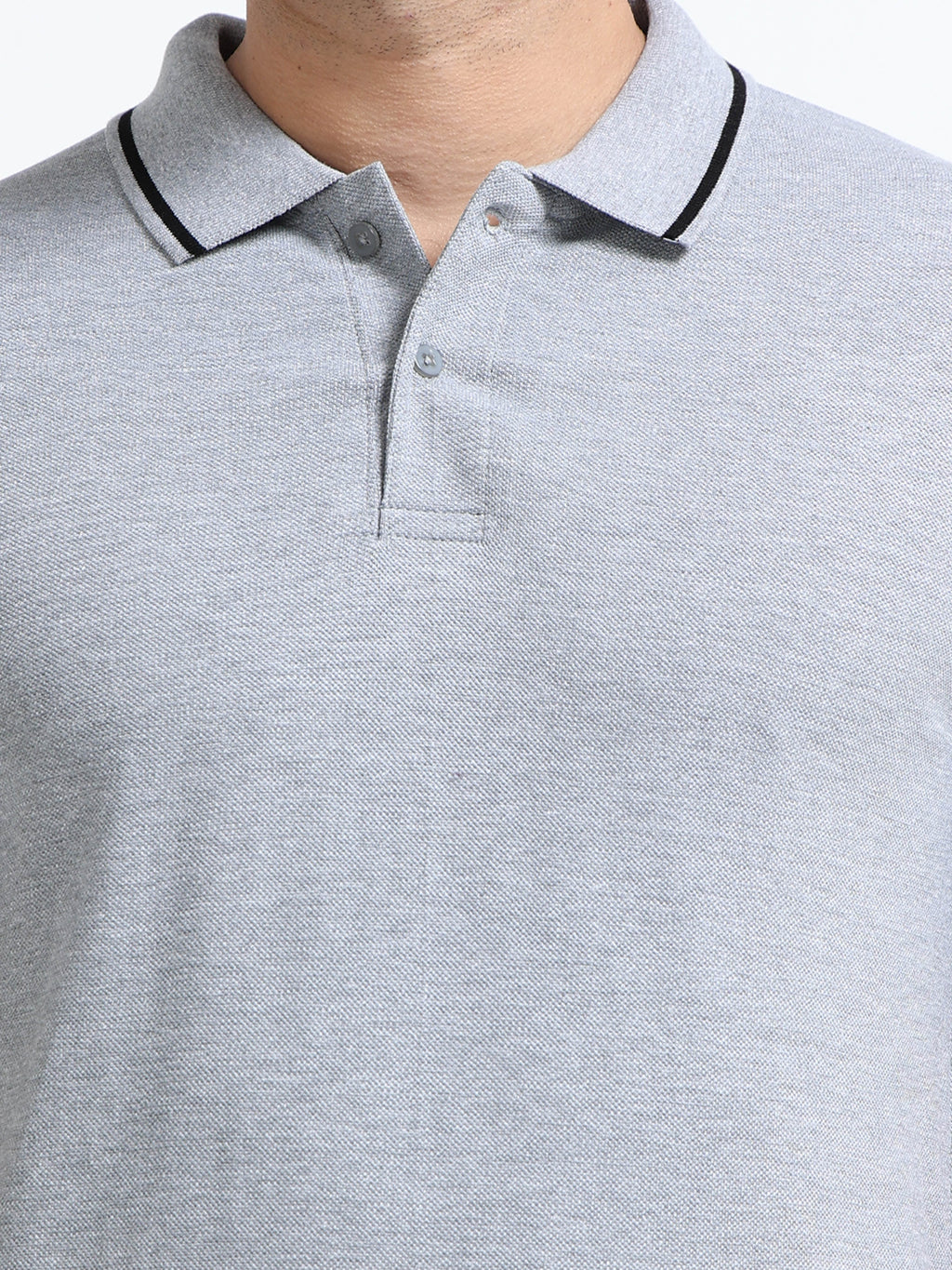 Premium Grey Cotton Polo T-Shirt for men's  – Regular Fit