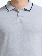 Premium Grey Cotton Polo T-Shirt for men's  – Regular Fit